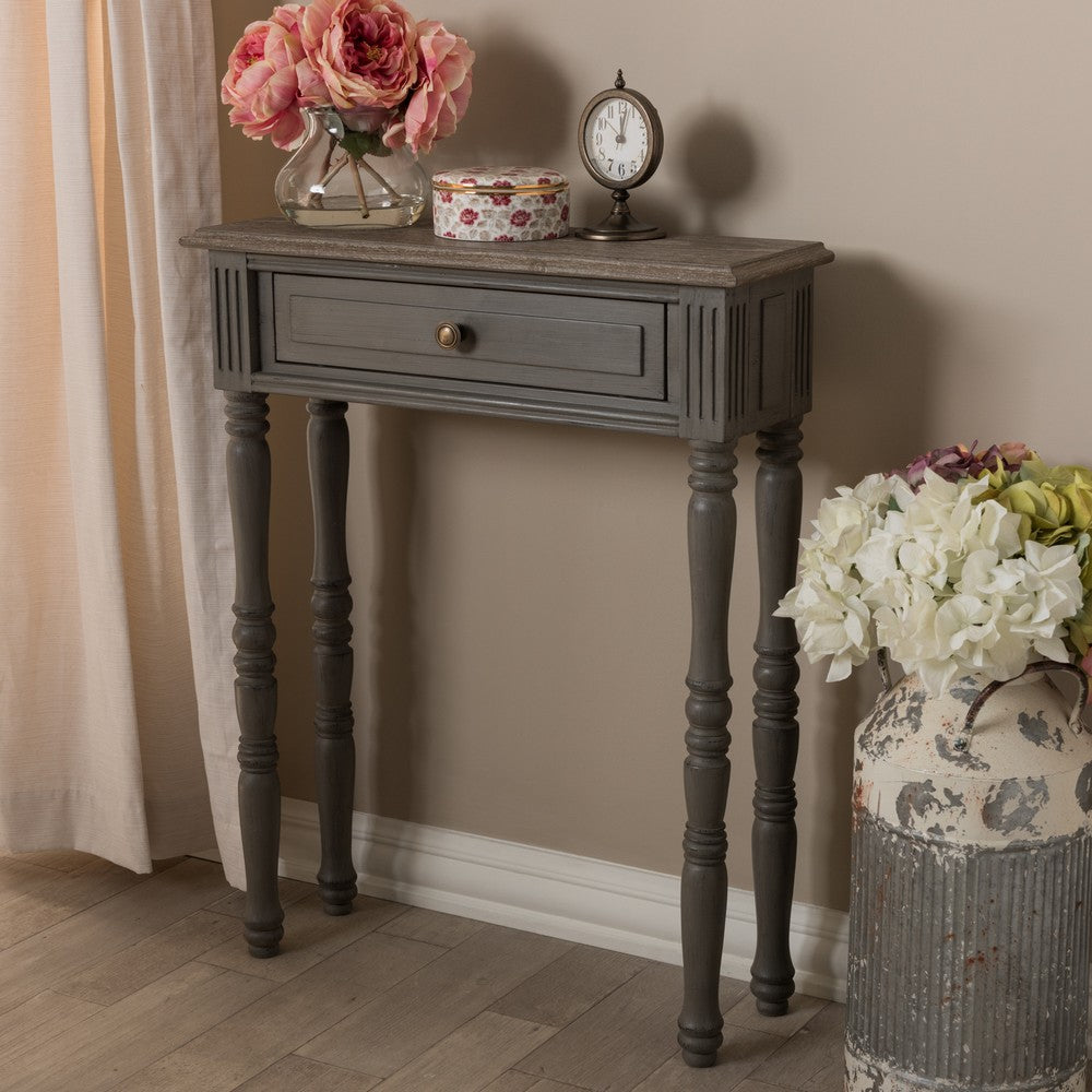 Baxton Studio - Noemie Console Table in Brown - ROB11-Brown-ST view 9
