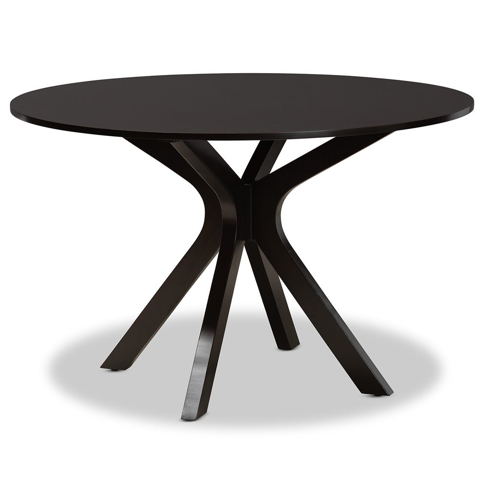 Baxton Studio - Norah Dining Set in Grey/dark brown - Norah-Grey/Dark Brown-7PC Dining Set view 3