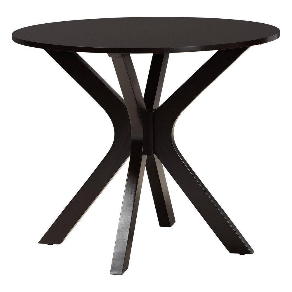 Baxton Studio - Norah Dining Set in Light Grey/Dark Brown - Norah-Grey/Dark Brown-5PC Dining Set view 3