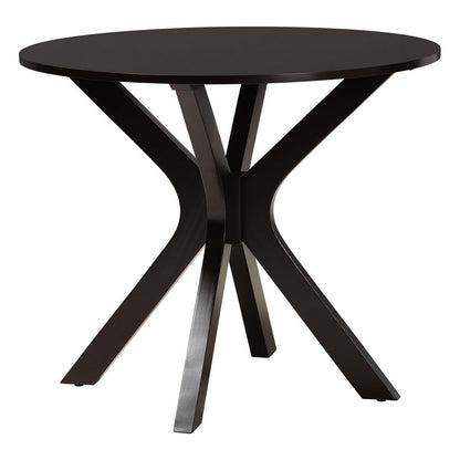 Baxton Studio - Norah Dining Set in Light Grey/Dark Brown - Norah-Grey/Dark Brown-5PC Dining Set view 3