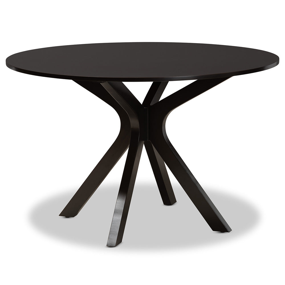 Baxton Studio - Norah Dining Set in Sand/dark brown - Norah-Sand/Dark Brown-7PC Dining Set view 3