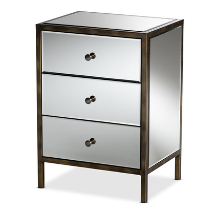Baxton Studio - Nouria End Table in Silver - RTB1368-1 view 1