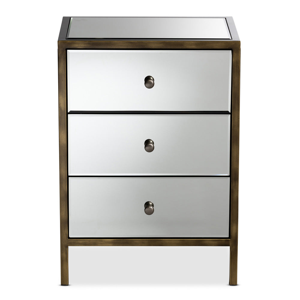 Baxton Studio - Nouria End Table in Silver - RTB1368-1 view 2