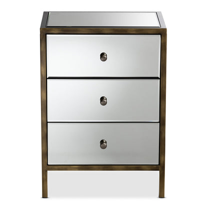 Baxton Studio - Nouria End Table in Silver - RTB1368-1 view 2