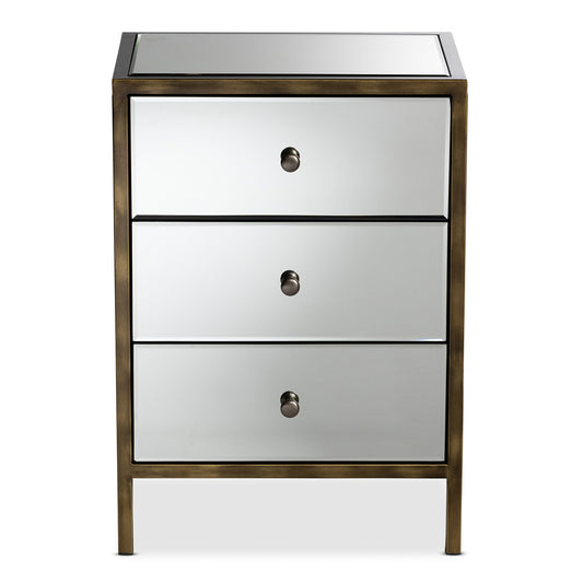 Baxton Studio - Nouria End Table in Silver - RTB1368-1 view 2