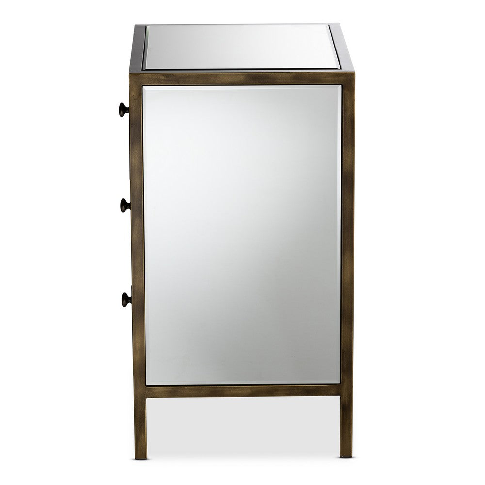 Baxton Studio - Nouria End Table in Silver - RTB1368-1 view 3