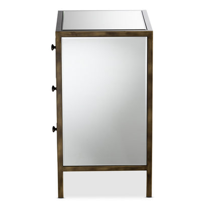 Baxton Studio - Nouria End Table in Silver - RTB1368-1 view 3