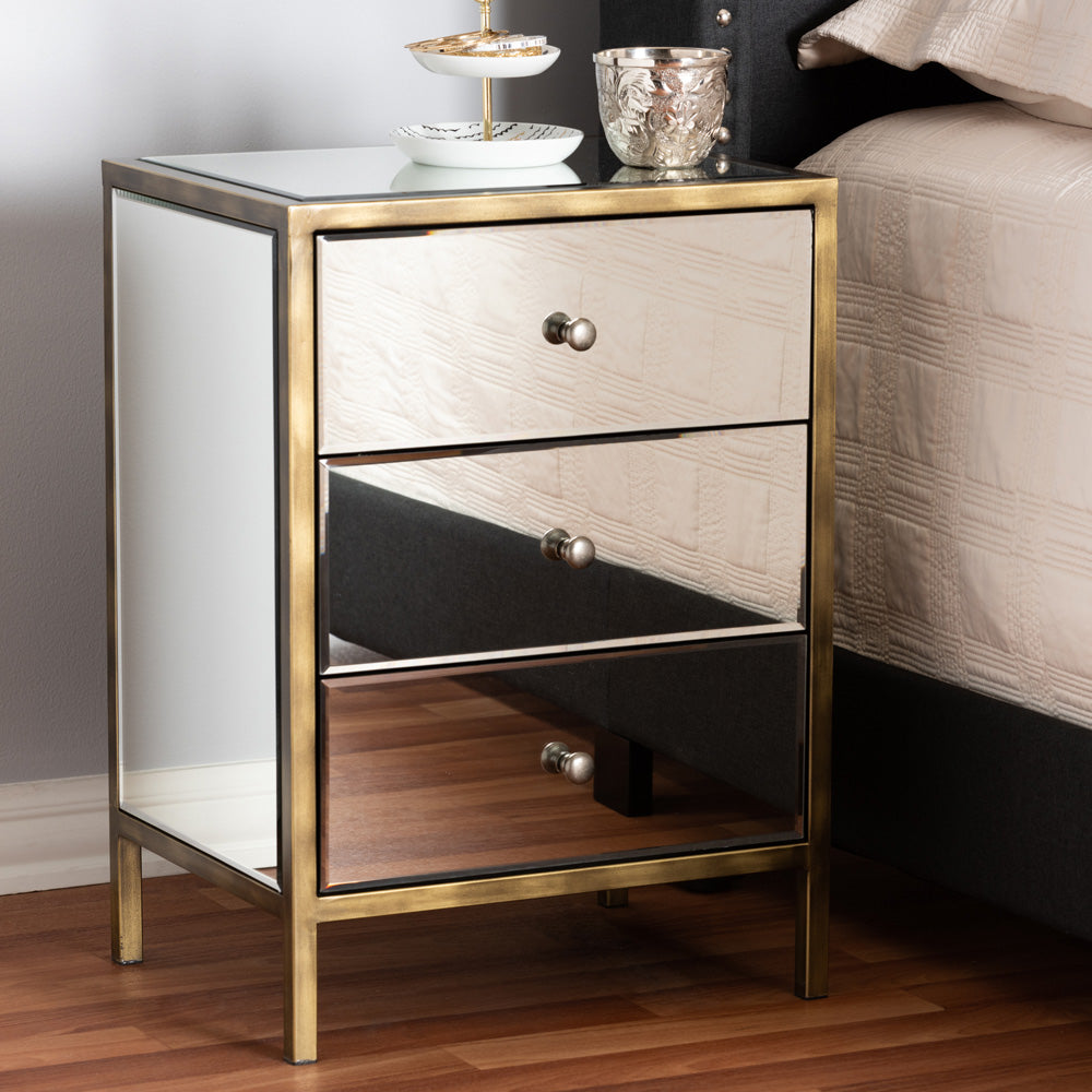 Baxton Studio - Nouria End Table in Silver - RTB1368-1 view 5
