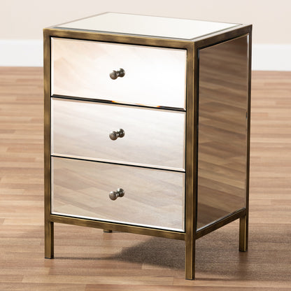 Baxton Studio - Nouria End Table in Silver - RTB1368-1 view 6