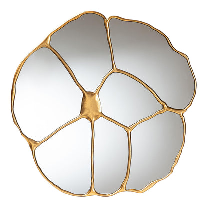 Baxton Studio - Novia Mirror in Antique Goldleaf - RXW-10958-Wall Mirror view 1