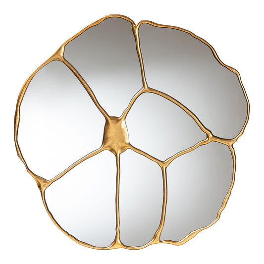 Baxton Studio - Novia Mirror in Antique Goldleaf - RXW-10958-Wall Mirror view 1