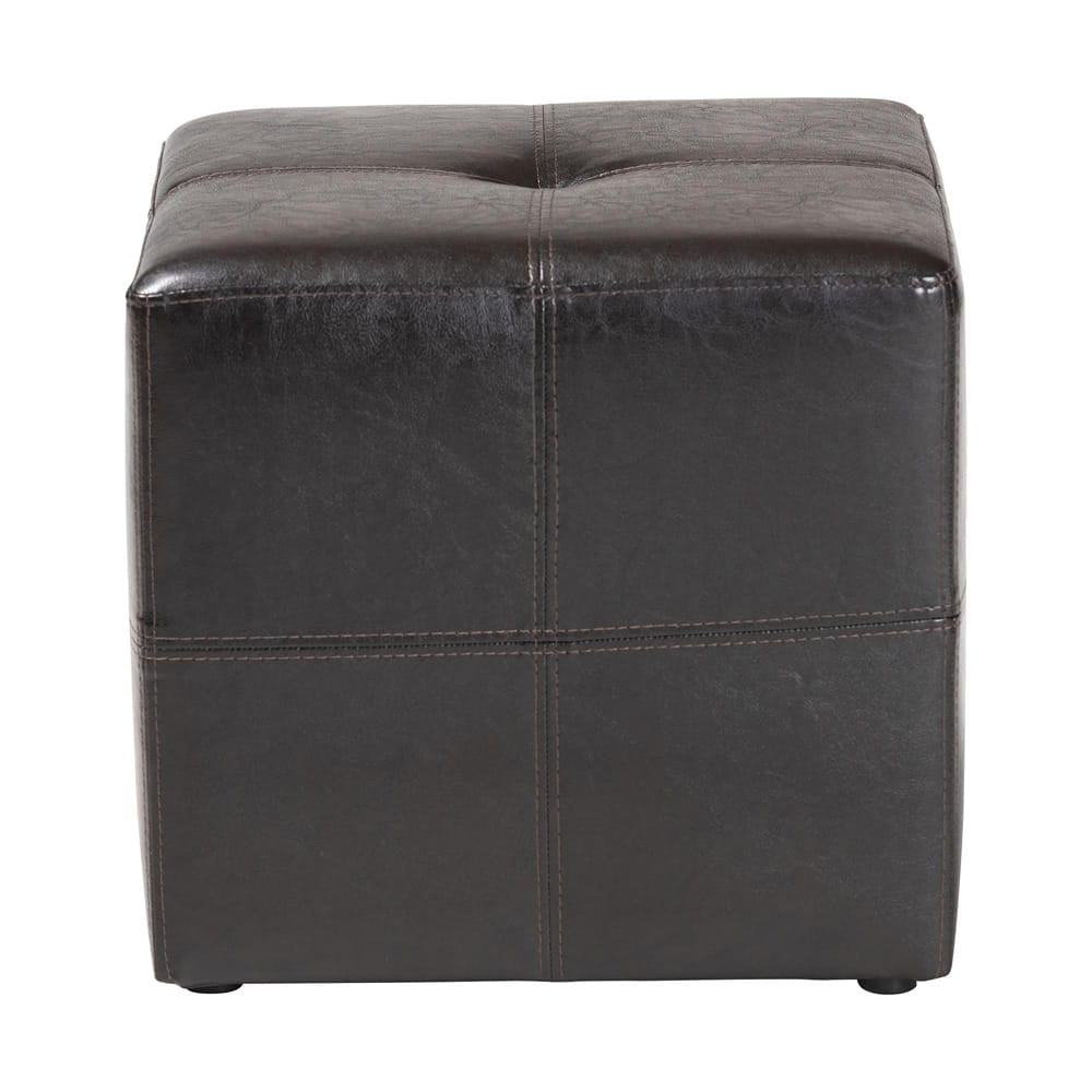 Baxton Studio - Nox Ottoman in Dark Brown - ST-19-Dark Brown view 2