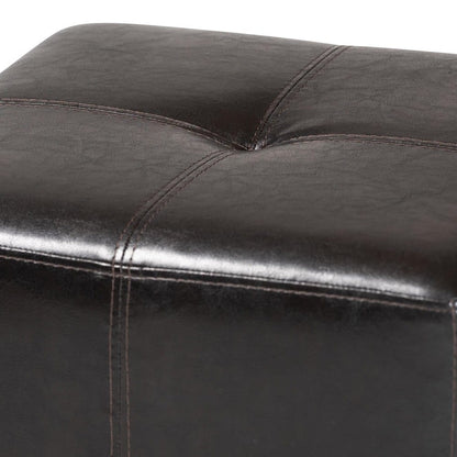 Baxton Studio - Nox Ottoman in Dark Brown - ST-19-Dark Brown view 3