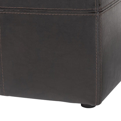 Baxton Studio - Nox Ottoman in Dark Brown - ST-19-Dark Brown view 4