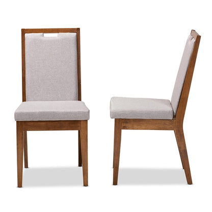 Baxton Studio - Octavia Set of 2 Dining Chairs in Grey/Walnut Brown - RH2082C-Grey/Walnut-DC-2PK view 3