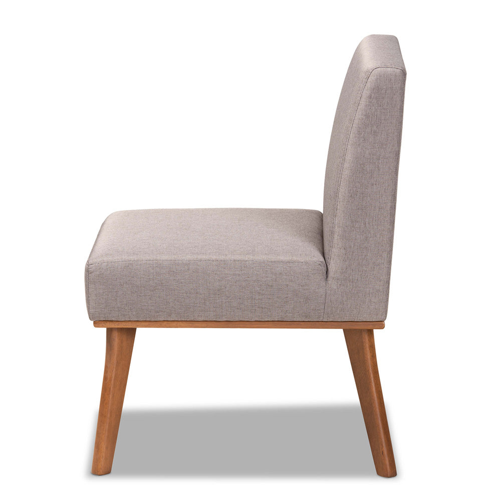 Baxton Studio - Odessa Dining Chair in Grey/walnut brown - BBT8054-Grey/Walnut-CC view 3