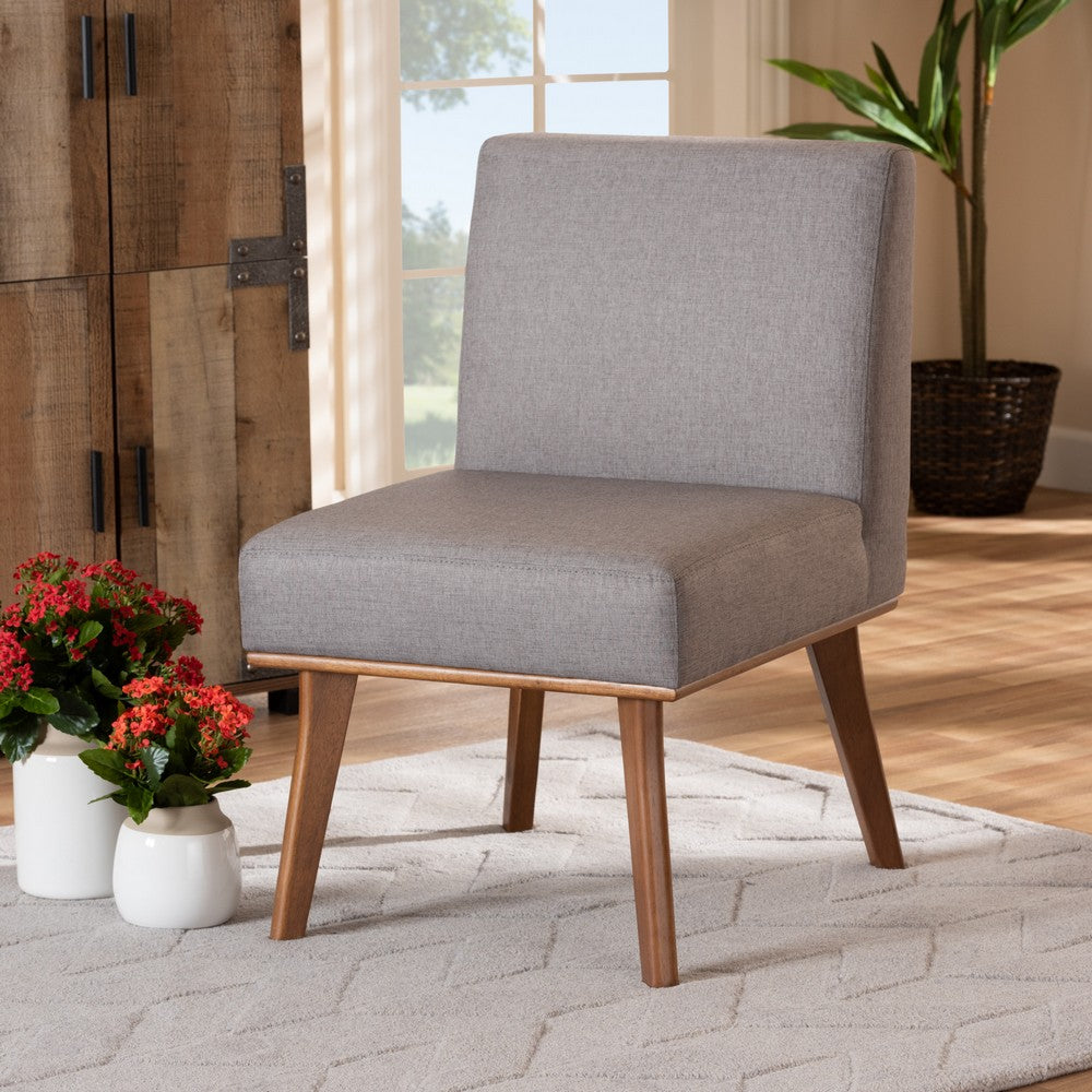 Baxton Studio - Odessa Dining Chair in Grey/walnut brown - BBT8054-Grey/Walnut-CC view 7