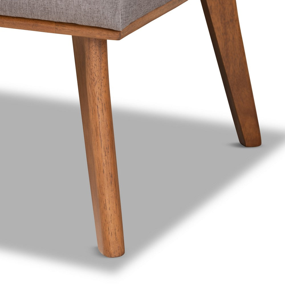 Baxton Studio - Odessa Dining Set in Grey/walnut brown - BBT8054-Grey/Walnut-3PC Dining Nook Set view 7