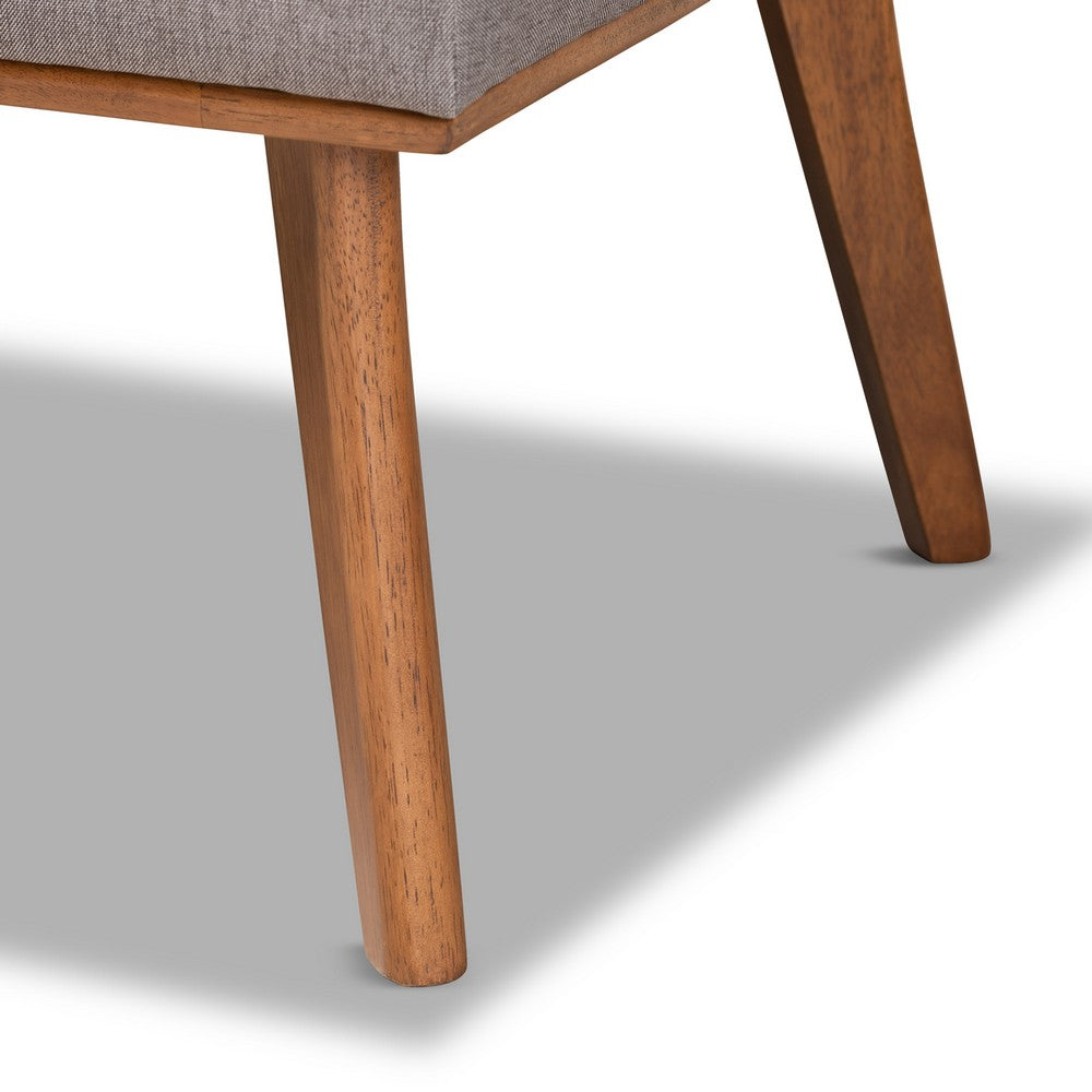 Baxton Studio - Odessa Dining Set in Grey/walnut brown - BBT8054-Grey/Walnut-5PC Dining Nook Set view 9