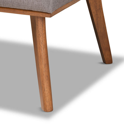 Baxton Studio - Odessa Dining Set in Grey/walnut brown - BBT8054-Grey/Walnut-5PC Dining Nook Set view 9