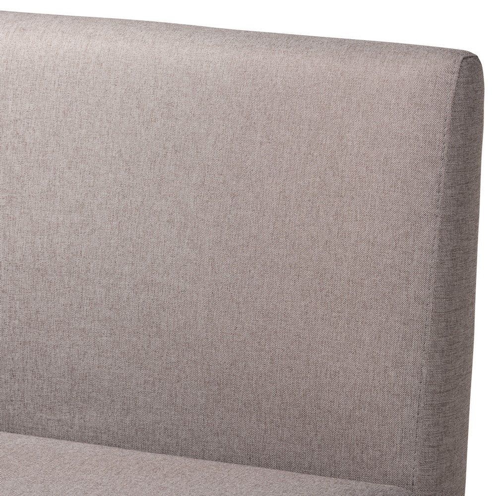 Baxton Studio - Odessa Dining Sofa Bench in Grey/walnut brown - BBT8054-Grey/Walnut-2PC SF Bench view 4