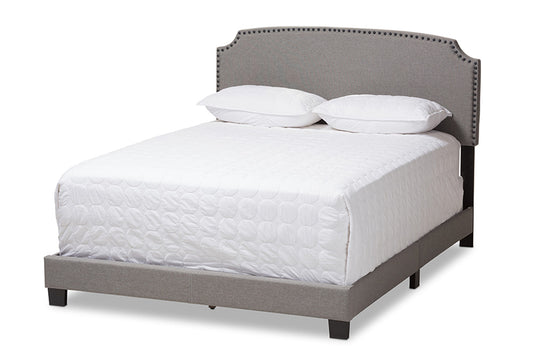 Baxton Studio - Odette Full Size Bed - CF8747-S-Light Grey-Full view 1