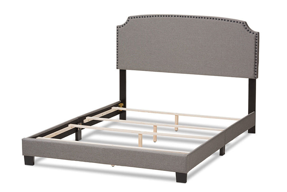Baxton Studio - Odette Full Size Bed - CF8747-S-Light Grey-Full view 3