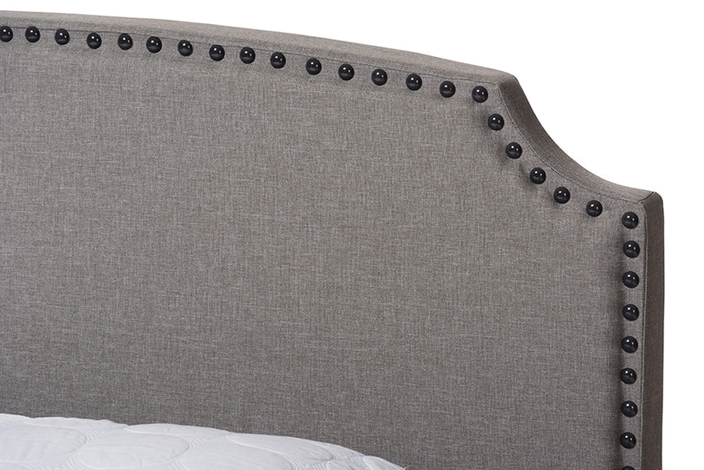 Baxton Studio - Odette Full Size Bed - CF8747-S-Light Grey-Full view 4