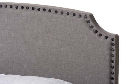 Baxton Studio - Odette Full Size Bed - CF8747-S-Light Grey-Full view 4