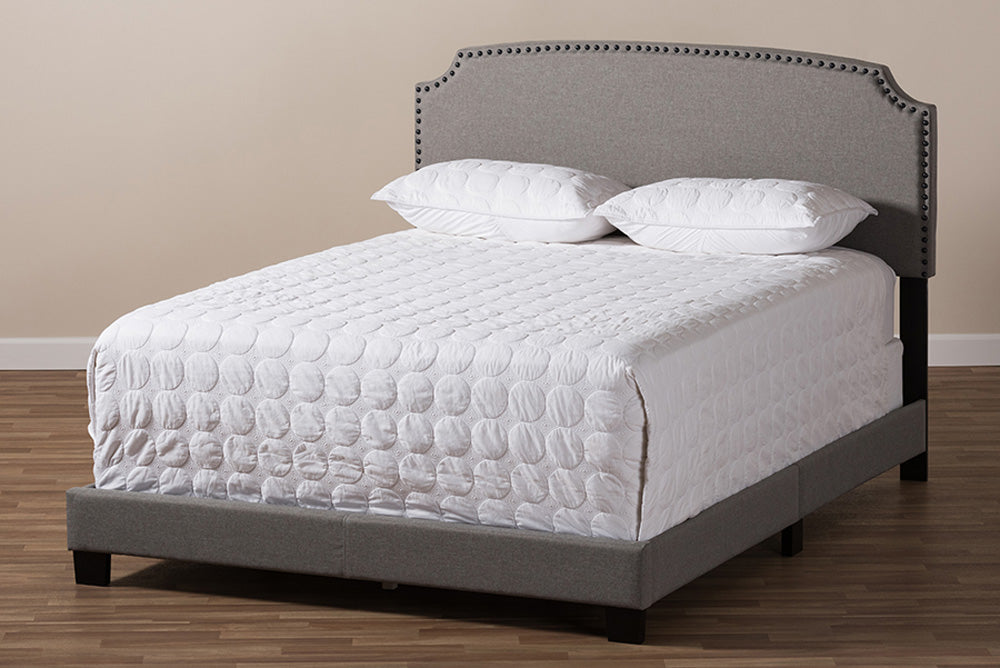 Baxton Studio - Odette Full Size Bed - CF8747-S-Light Grey-Full view 7