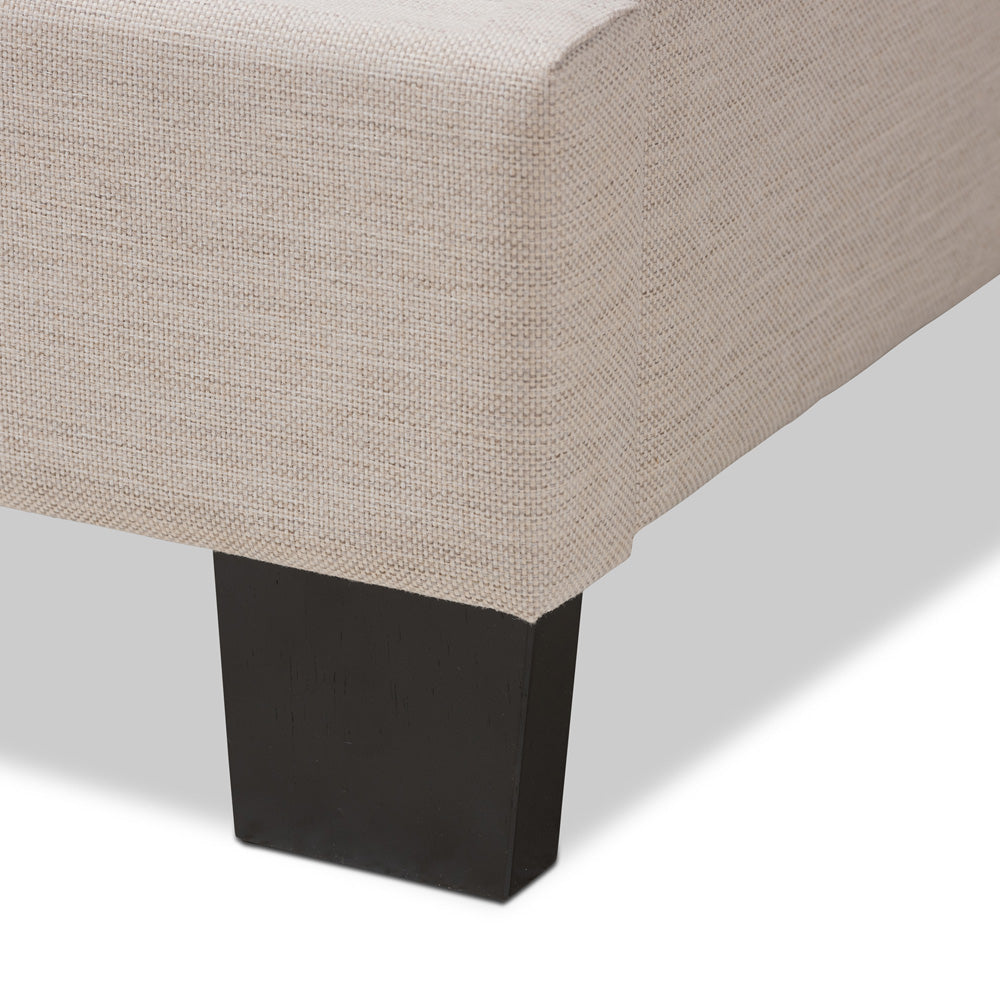Baxton Studio - Odette King Size Bed in Light Beige - CF8747-S-Light Beige-King view 5