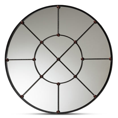 Baxton Studio - Ohara Mirror in Black - RXW-10394-Black view 1