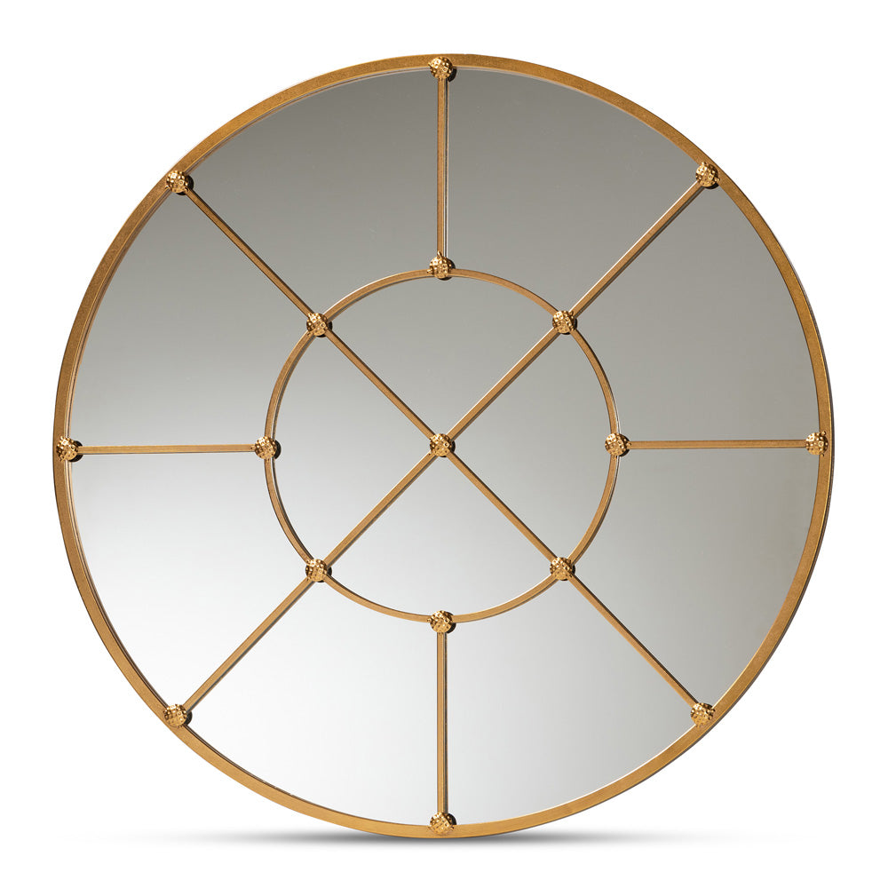 Baxton Studio - Ohara Mirror in Gold - RXW-10394-Gold view 1