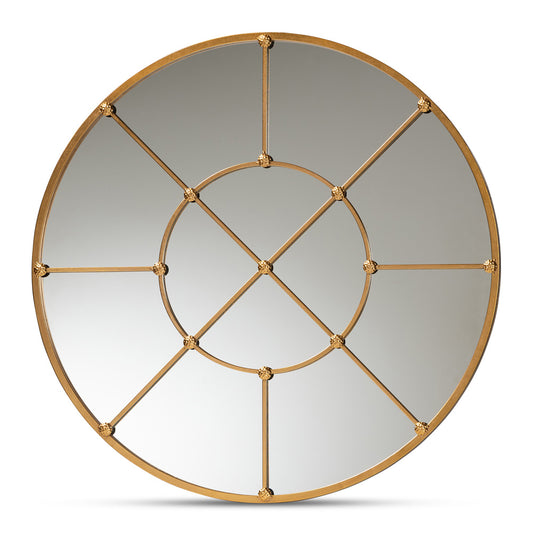 Baxton Studio - Ohara Mirror in Gold - RXW-10394-Gold view 1