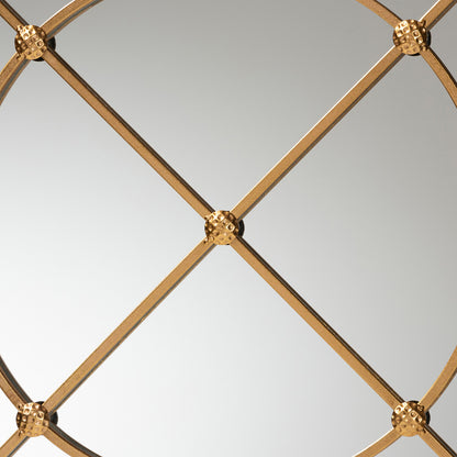 Baxton Studio - Ohara Mirror in Gold - RXW-10394-Gold view 2