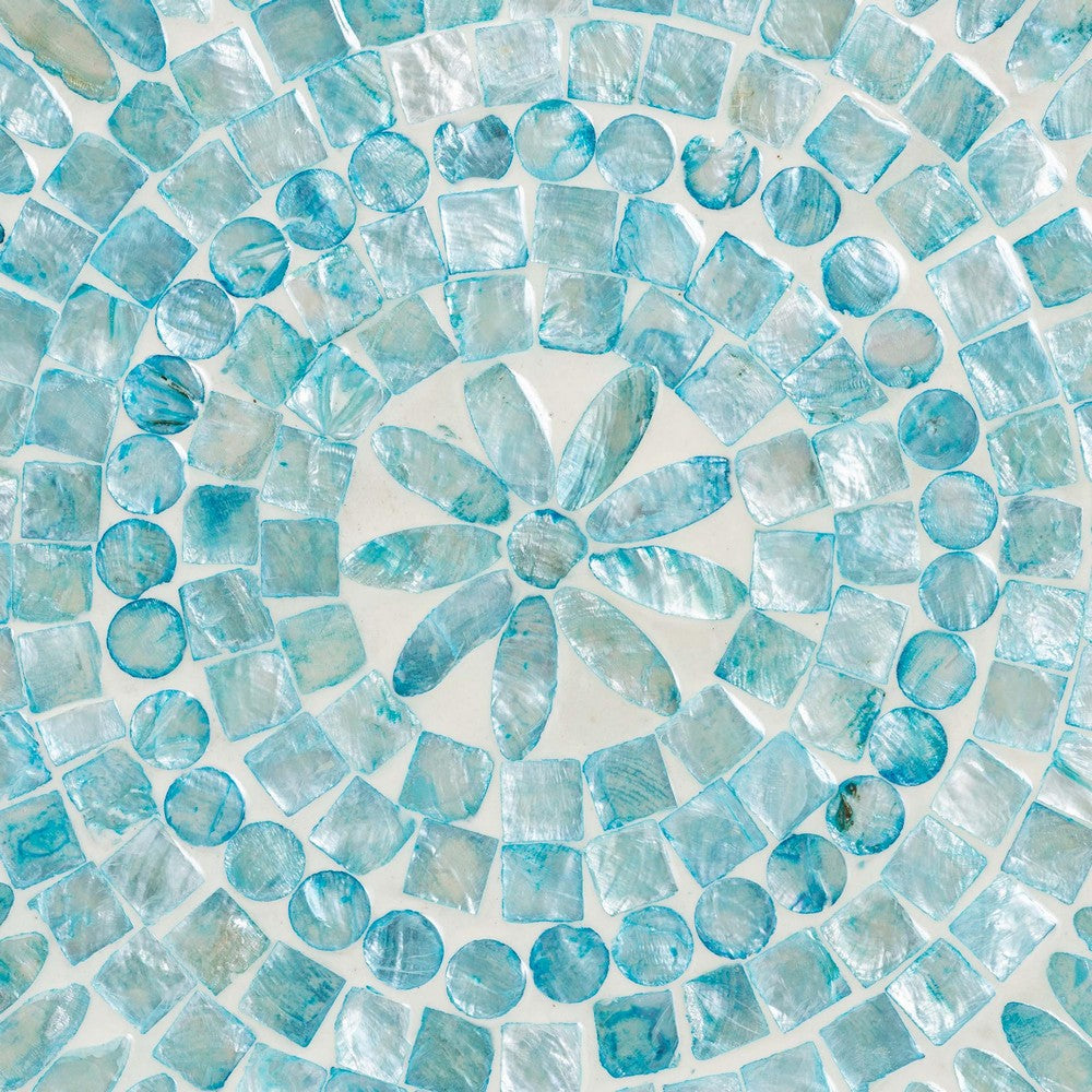 Baxton Studio - Olesia End Table in Mosaic Blue/White - F232-FT59-Accent Table view 4