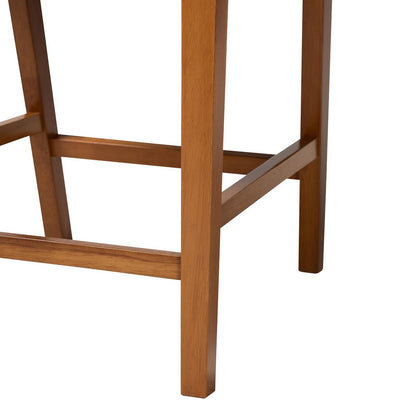 Baxton Studio - Olivia Set of 2 Bar Stools in "Walnut" Dark Brown  - RT325-STL-Grey view 4