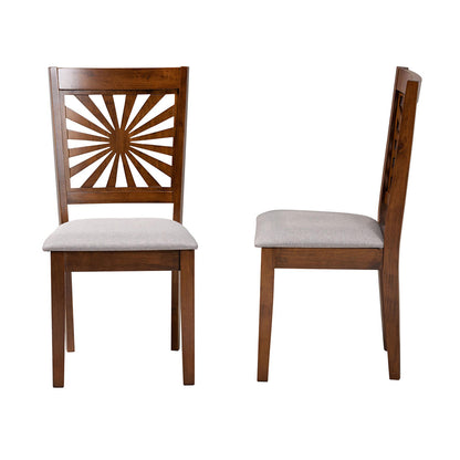Baxton Studio - Olympia Set of 2 Dining Chairs in Grey/Walnut Brown - RH386C-Grey/Walnut-DC-2PK view 3