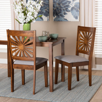Baxton Studio - Olympia Set of 2 Dining Chairs in Grey/Walnut Brown - RH386C-Grey/Walnut-DC-2PK view 7