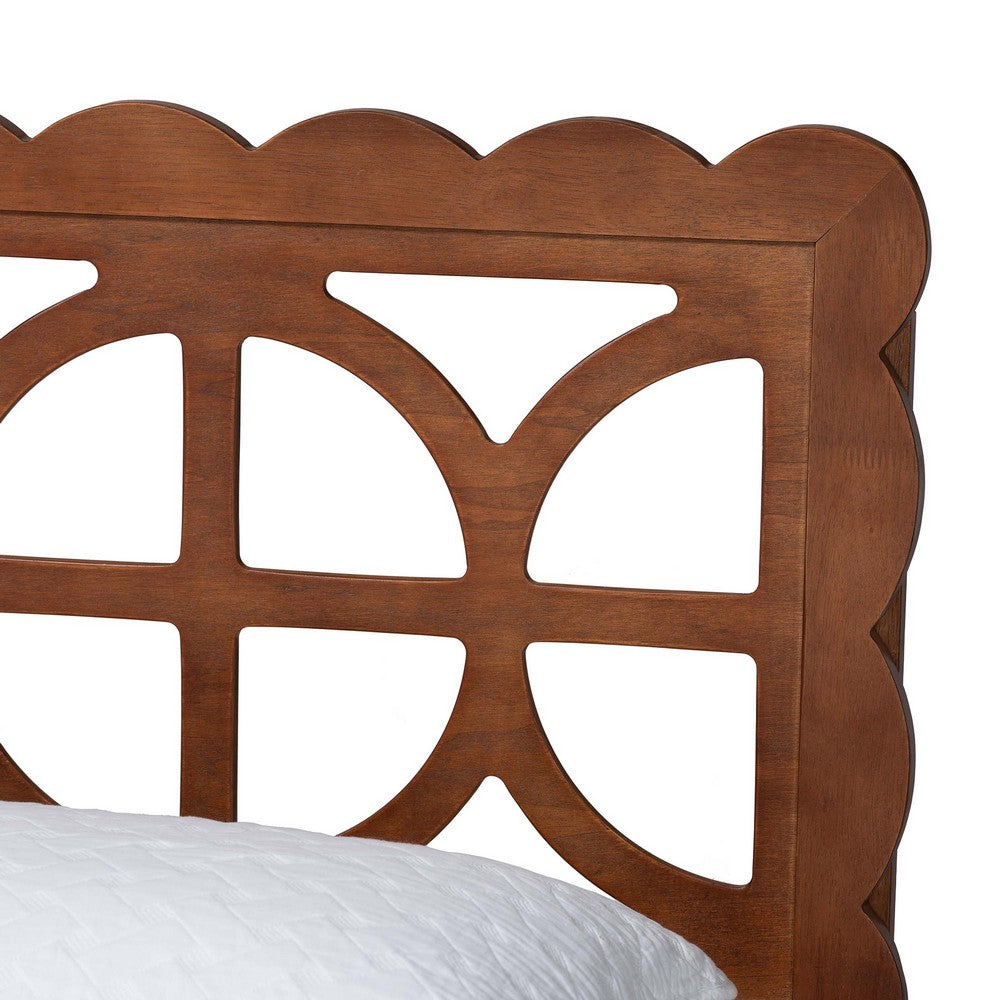 Baxton Studio - Onyeka Queen Size Bed in Ash Walnut - Onyeka-Ash Walnut-Queen view 4