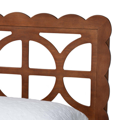 Baxton Studio - Onyeka Queen Size Bed in Ash Walnut - Onyeka-Ash Walnut-Queen view 4