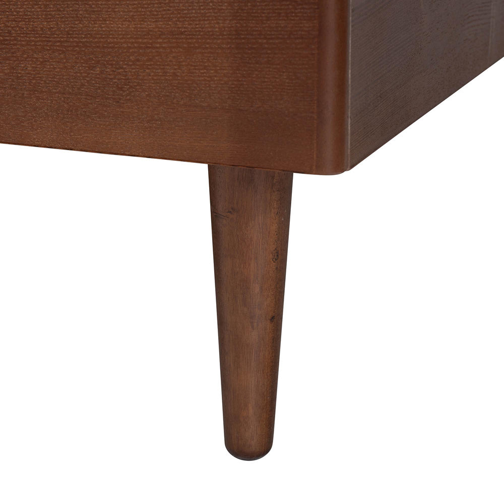 Baxton Studio - Onyeka Queen Size Bed in Ash Walnut - Onyeka-Ash Walnut-Queen view 5