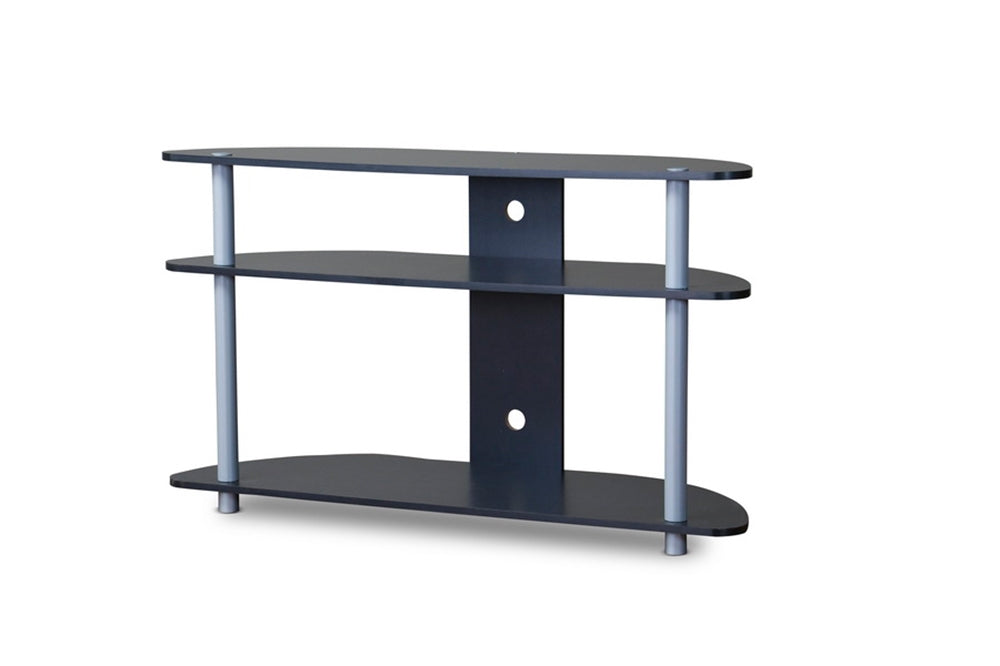 Baxton Studio - Orbit TV Stand in Black/Silver - TR-123 view 1