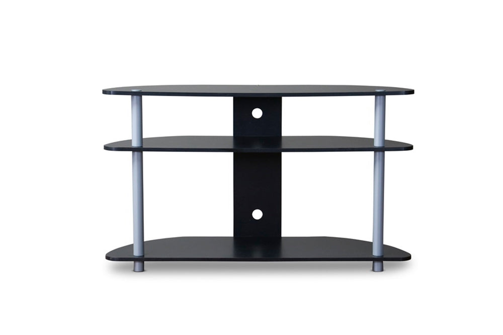 Baxton Studio - Orbit TV Stand in Black/Silver - TR-123 view 2