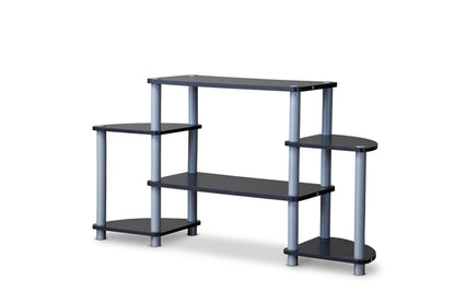 Baxton Studio - Orbit TV Stand in Black/Silver - TR-124 view 1