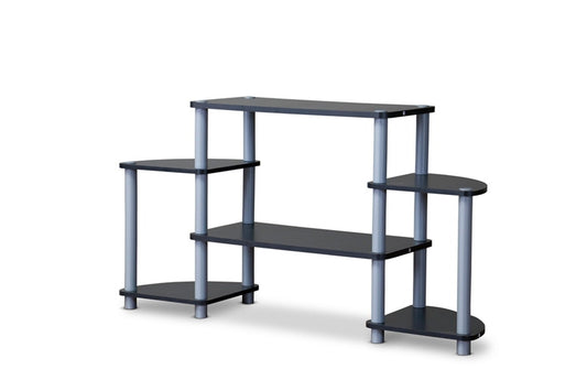 Baxton Studio - Orbit TV Stand in Black/Silver - TR-124 view 1