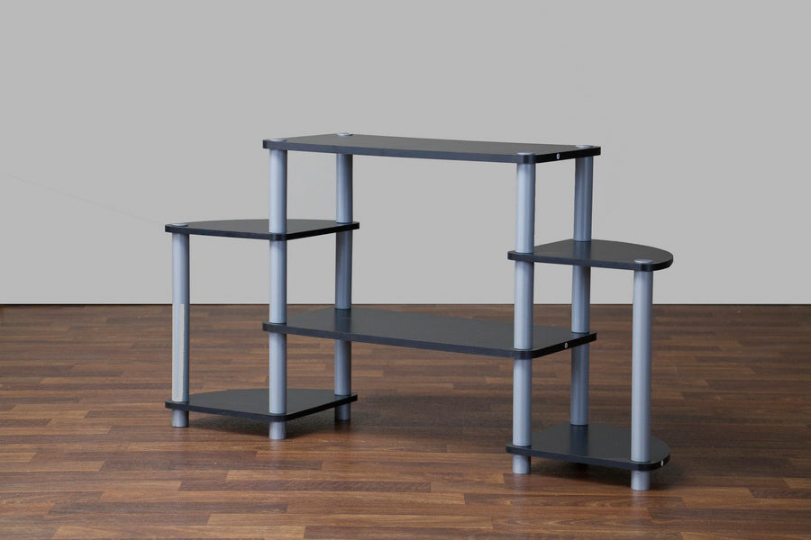 Baxton Studio - Orbit TV Stand in Black/Silver - TR-124 view 3