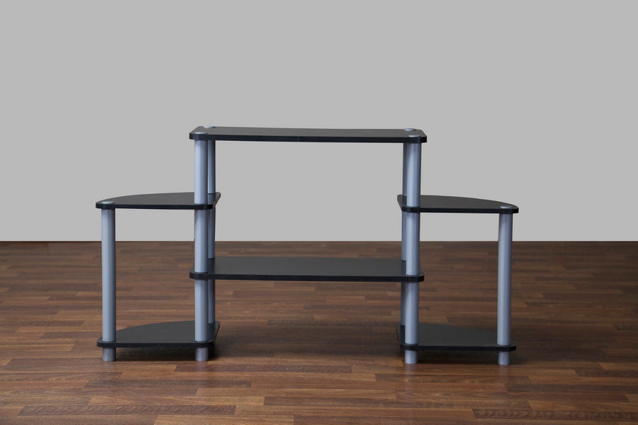 Baxton Studio - Orbit TV Stand in Black/Silver - TR-124 view 4