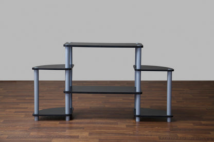 Baxton Studio - Orbit TV Stand in Black/Silver - TR-124 view 4