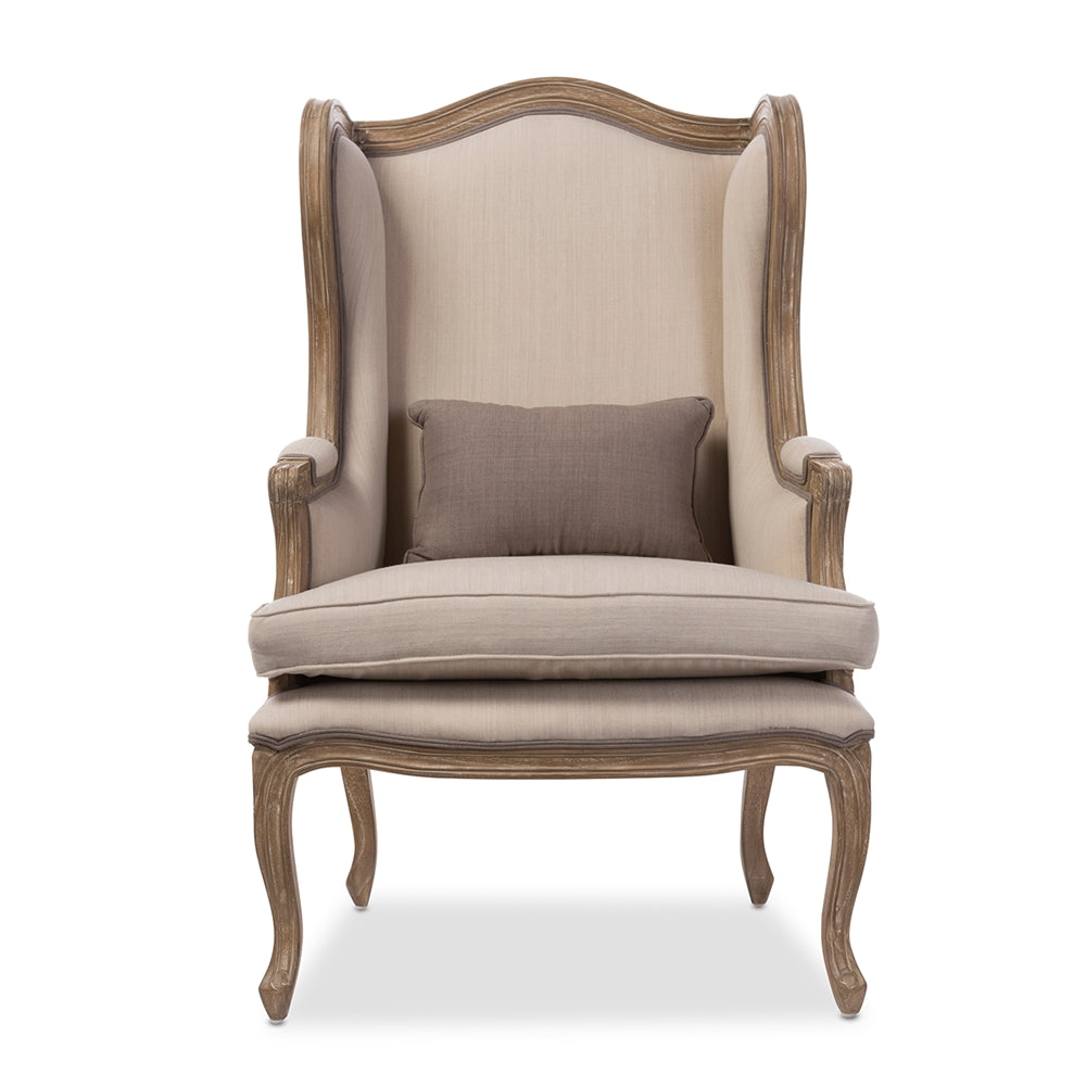 Baxton Studio - Oreille Living Room Chair in Beige - ASS561Mi-CG4 view 2
